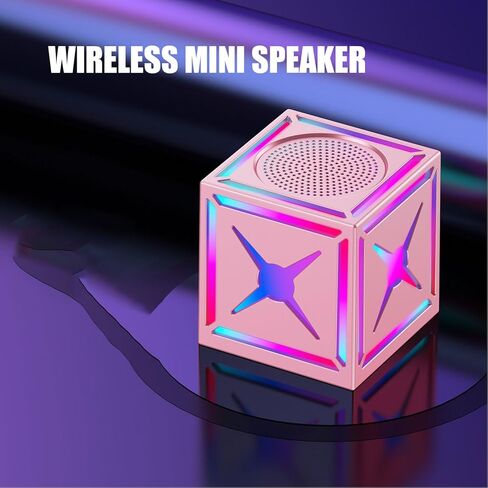 EBTOOLS Miniature Speaker, 5W Composite Metal Driver with RGB Lights, Portable Wireless Speaker for Phone Laptop Tablet, 5.3, Home Party Outdoor Travel (Pink) in Saudi Arabia