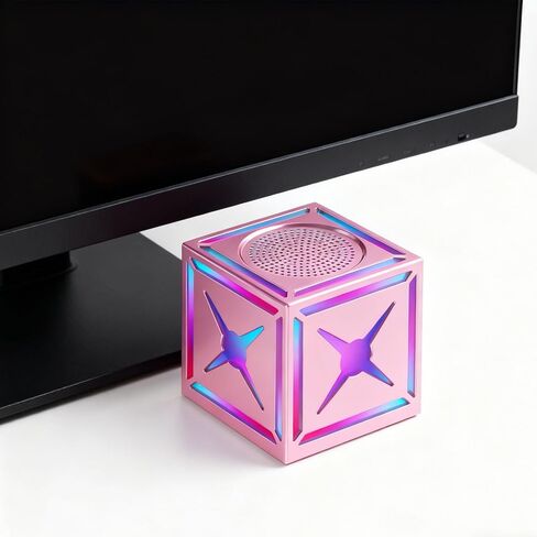 EBTOOLS Miniature Speaker, 5W Composite Metal Driver with RGB Lights, Portable Wireless Speaker for Phone Laptop Tablet, 5.3, Home Party Outdoor Travel (Pink) in Saudi Arabia