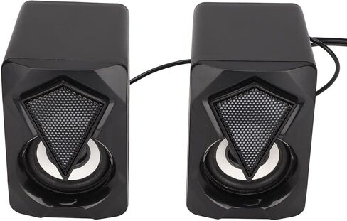 X2 مكبر صوت صغير لسطح المكتب، مصابيح LED ملونة RGB، سماعات كمبيوتر محمولة تعمل بمنفذ USB مع مدخل Aux 3.5 مم، للكمبيوتر المكتبي المنزلي والكمبيوتر المحمول والكمبيوتر اللوحي in Kuwait