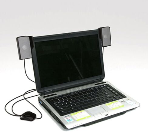 USB Computer Speakers Clip-on with USB Power, Wired Desktop Monitor Voice Box for Home Office and Dormitory Use in Saudi Arabia