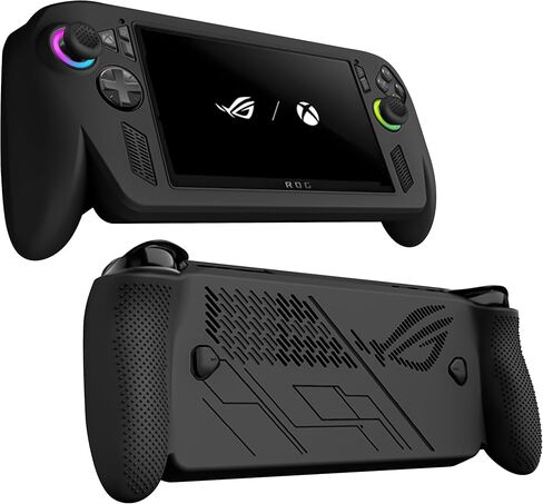 حافظة سيليكون Geiomoo لجهاز ASUS ROG Xbox Ally X، غطاء حماية ناعم مضاد للخدش ومقاوم للصدمات (أسود) in Kuwait