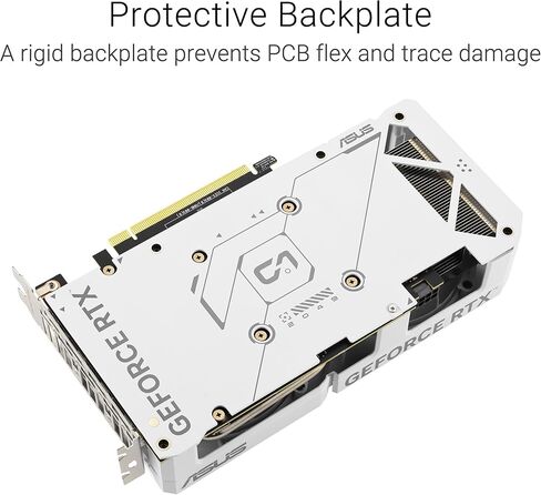 ASUS Dual GeForce RTX™ 4060 Ti EVO White OC Edition 8GB GDDR6 (PCIe 4.0، 8GB GDDR6، DLSS 3، HDMI 2.1a، DisplayPort 1.4a، تصميم مروحة Axial-tech، تقنية 0dB، لوحة خلفية واقية، تكنولوجيا Auto-Extreme) in Saudi Arabia