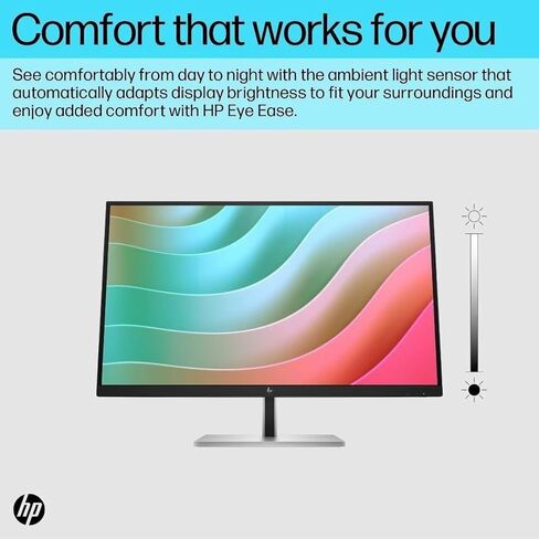 HP 27" 4K UHD IPS USB-C Monitor with 5ms Response Time, Anti Glare, 350 nits Brightness, Flicker Free, VESA Mount (100mm), Displayport, HDMI & Dockztorm USB Port Expander, Black/Silver Color in Saudi Arabia