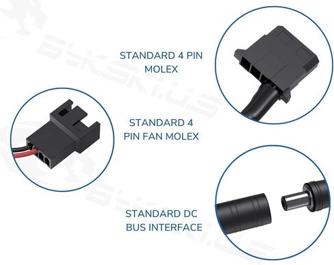 Bykski Universal DC Input (5.5mm x 2.1mm) to 4 Pin Molex Plug Cable for DC Pumps (B-DC-D4P-X) in Saudi Arabia