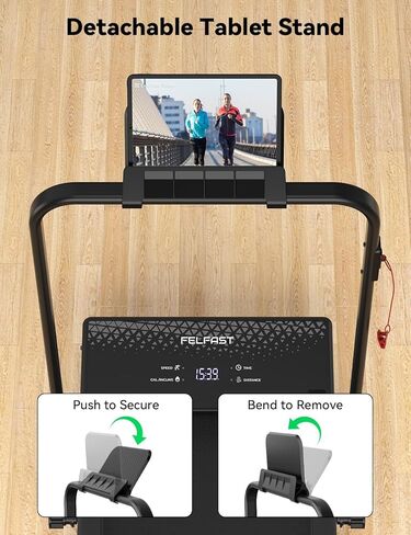 مرفق حامل الكمبيوتر اللوحي لجهاز المشي، حامل الكمبيوتر اللوحي القابل للإزالة والفصل لجهاز المشي، موديل FFIT003 فقط in Kuwait