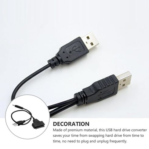 كابل بيانات القرص الصلب 5 بوصة USB إلى محول لأجهزة الكمبيوتر المحمول SSD الخارجية، يعمل بمنفذ USB سهل قطعتين لنقل البيانات والنسخ الاحتياطي in Saudi Arabia