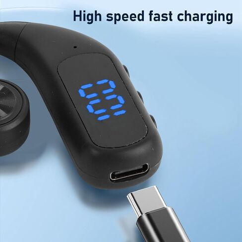 Earhook Earphone, Lightweight Wireless Headset with 180 Degree Rotating Axes and DT40 Directional Sound Technology, for Gaming Video Calls and Long Time Wearing Comfort (Black) in Kuwait