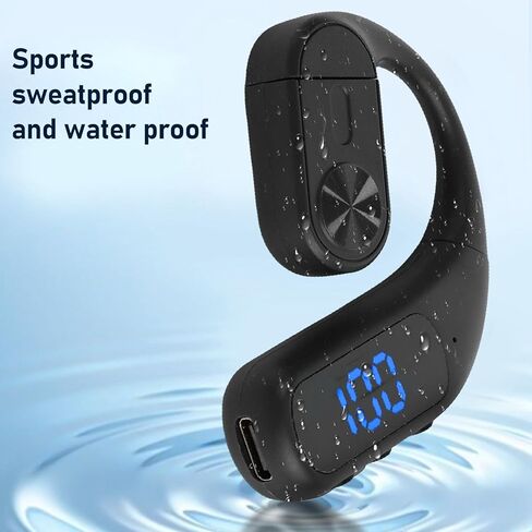 Earhook Earphone, Lightweight Wireless Headset with 180 Degree Rotating Axes and DT40 Directional Sound Technology, for Gaming Video Calls and Long Time Wearing Comfort (Black) in Kuwait