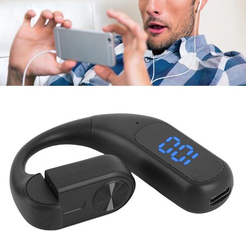 Earhook Earphone, Lightweight Wireless Headset with 180 Degree Rotating Axes and DT40 Directional Sound Technology, for Gaming Video Calls and Long Time Wearing Comfort (Black) in Kuwait
