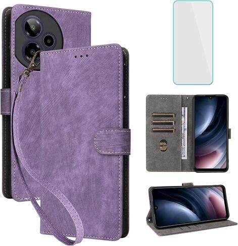 for AT&T Verge 2/Criket Icon Plus 2026 Wallet Phone Case with Screen Protector [RFID Blocking] Leather Flip Kickstand Women Men Cell Phone Cover for Criket Icon 7 Icon7 5G IconPlus 2026 Black in Kuwait