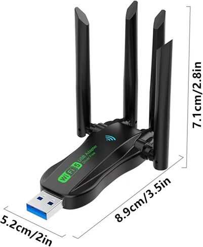 محول USB واي فاي 6 لاسلكي بلوتوث 5.4 محول ثنائي النطاق 2.4 جيجا/5 جيجا هرتز مع هوائي in Kuwait