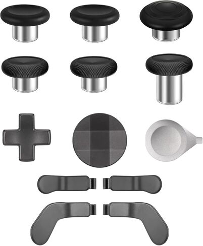 Accessories for Xbox Elite Controller Series 2, 13 in 1 Replacement Paddles Thumbsticks Joystick Parts Repair Kit Component Set with Metal Mod 6 Swap Joysticks, 4 Paddles, 2 D-Pads, 1 Tool in Saudi Arabia