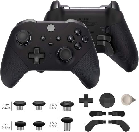 Accessories for Xbox Elite Controller Series 2, 13 in 1 Replacement Paddles Thumbsticks Joystick Parts Repair Kit Component Set with Metal Mod 6 Swap Joysticks, 4 Paddles, 2 D-Pads, 1 Tool in Saudi Arabia