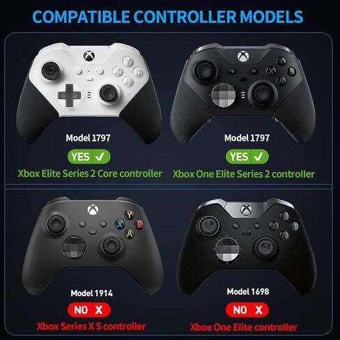 Accessories for Xbox Elite Controller Series 2, 13 in 1 Replacement Paddles Thumbsticks Joystick Parts Repair Kit Component Set with Metal Mod 6 Swap Joysticks, 4 Paddles, 2 D-Pads, 1 Tool in Saudi Arabia