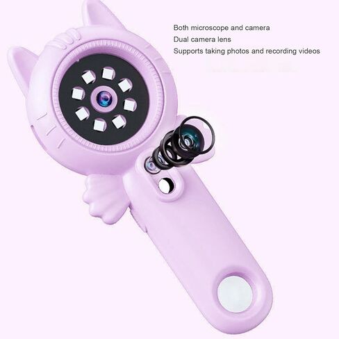 Handheld Digital Microscope Camera 16x Magnification 4X Zoom 2 Inch Screen 1080P Pocket Magnifying Glass Photo Video Recording (Purple) in Saudi Arabia