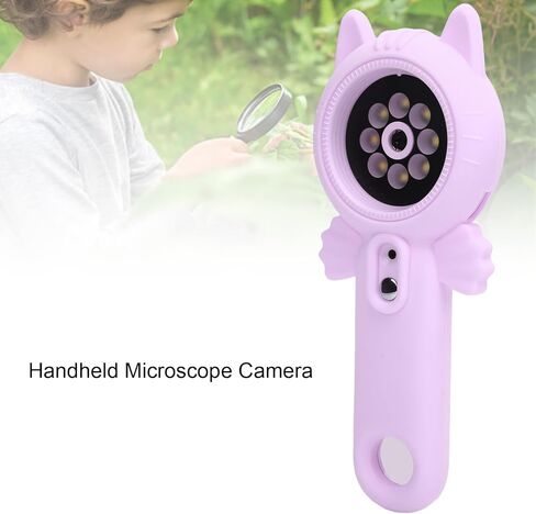 Handheld Digital Microscope Camera 16x Magnification 4X Zoom 2 Inch Screen 1080P Pocket Magnifying Glass Photo Video Recording (Purple) in Saudi Arabia
