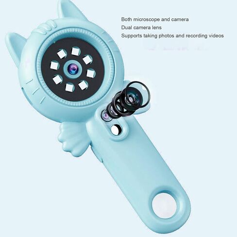 Handheld Digital Microscope Camera 16x Magnification 4X Zoom 2 Inch Screen 1080P Pocket Magnifying Glass Photo Video Recording (Blue) in Saudi Arabia