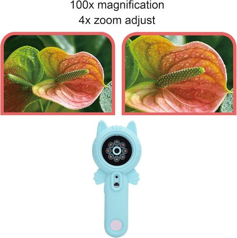 Handheld Digital Microscope Camera 16x Magnification 4X Zoom 2 Inch Screen 1080P Pocket Magnifying Glass Photo Video Recording (Blue) in Saudi Arabia