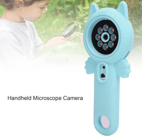 Handheld Digital Microscope Camera 16x Magnification 4X Zoom 2 Inch Screen 1080P Pocket Magnifying Glass Photo Video Recording (Blue) in Saudi Arabia