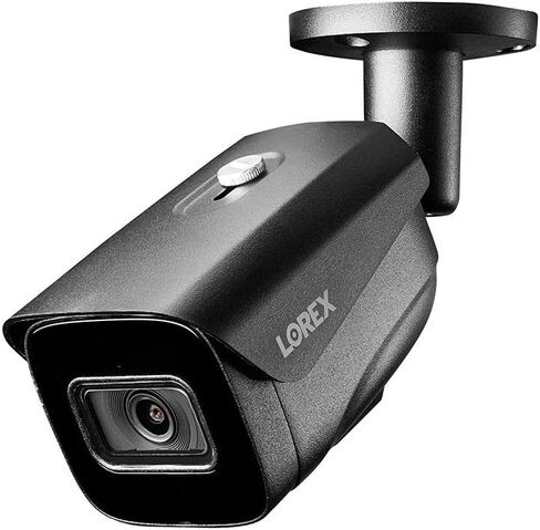 كاميرا Lorex 4K (8MP) الذكية IP Bullet مع الاستماع إلى الصوت وتسجيل 30FPS في الوقت الحقيقي - أسود in Kuwait