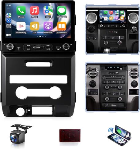 8 CORE 4G + 64G ستيريو سيارة لفورد F150 2009 إلى 2014 Apple CarPlay Android Auto، شاشة لمس IPS مقاس 10.2 بوصة لوحدة رأس الراديو F-150 GPS Navi 5G WiFi Bluetooth FM RDS DSP SWC AHD Camera MIC in Kuwait