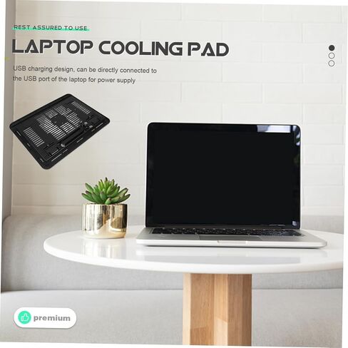 وسادة تبريد للكمبيوتر المحمول، مراوح USB مزدوجة، ارتفاع قابل للتعديل، حامل حامل للكمبيوتر المحمول، تبديد الحرارة للاستخدام المكتبي in Kuwait