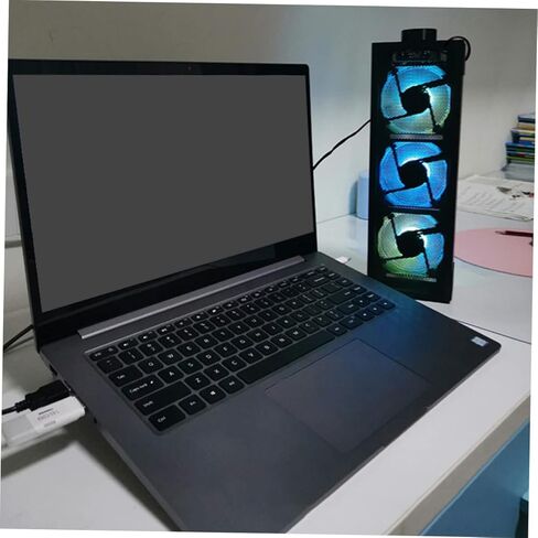 مجموعة واحدة من حامل تبريد الكمبيوتر المحمول RGB مع تصميم مريح للارتفاع للألعاب والوسائط المتعددة، واستخدام مراوح التبريد السريع المتوافقة مع جميع أجهزة الكمبيوتر المحمول in Kuwait