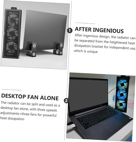 مجموعة واحدة من حامل تبريد الكمبيوتر المحمول RGB مع تصميم مريح للارتفاع للألعاب والوسائط المتعددة، واستخدام مراوح التبريد السريع المتوافقة مع جميع أجهزة الكمبيوتر المحمول in Kuwait