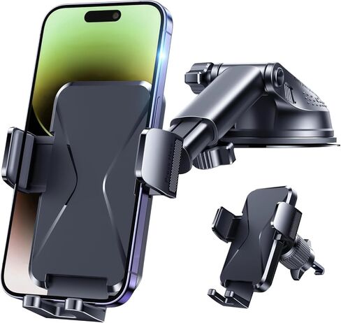 360° Adjustable Vent Phone Mount, Universal Hands-Free Car Phone Holder for All 4-7 Inch Smartphones, Secure Fit for Vent Dashboard Windshield in Kuwait