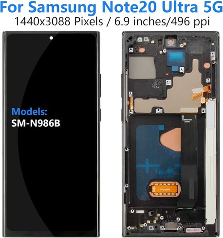 استبدال مجموعة شاشة عرض LCD A-MIND لهاتف Samsung Galaxy Note 20 Ultra 5G لجهاز Samsung Note 20 Ultra 4G LCD تعمل باللمس مع إطار + مجموعة أدوات N985U N986U in Saudi Arabia