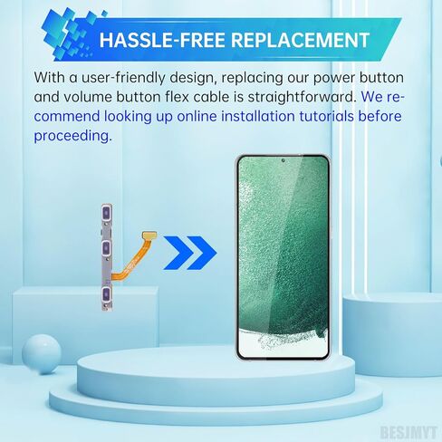 لهاتف Samsung Galaxy S22+ Plus زر الطاقة وزر الصوت، كابل مرن بديل للكابل المرن، مفتاح تشغيل/إيقاف تشغيل الطاقة، زر التحكم، أجزاء إصلاح موصل SM-S906U SM-S906U1 in Kuwait