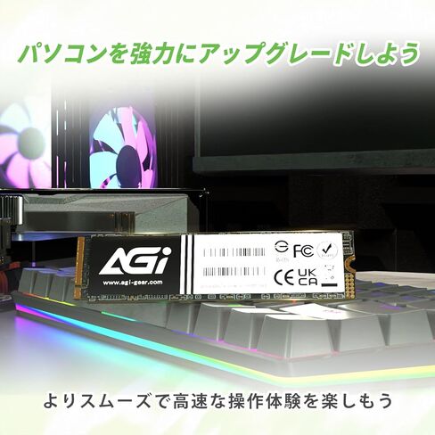 AGI AI828 2TB SSD PCIe NVMe 4.0 M.2 2280 Gen4 x4 مع مبدد حراري، سرعات قراءة تصل إلى 7400 ميجابايت/ثانية للحوسبة المتطورة والألعاب. يعمل مع PS5، محرك الأقراص الصلبة الداخلي - AGI2T0G44AI828 in Kuwait
