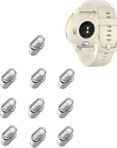10 Pack Charger Port Protector for Garmin vivoactive 6,BOVUGAC TPU Dust Plug Anti-dust Plugs Compatible forGarmin vivoactive 6-Clear White in Saudi Arabia