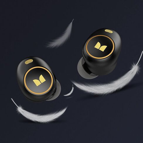 Monster Achieve 300 AirLinks Wireless Earbuds, Bluetooth 5.3 in-Ear Headphones with Charging Case, Stereo Headphones, 32H Playtime Touch Control, Built-in Mic, Clear Call, Black in Saudi Arabia