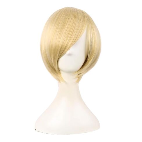 MapofBeauty 12 Inches/30cm Short Straight Cosplay Costume Wig Party Wig (Black) in Saudi Arabia