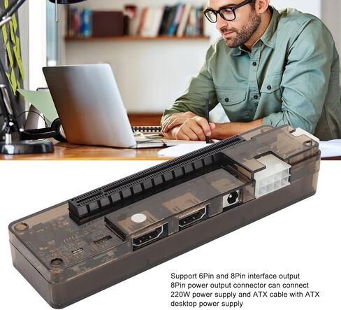 Laptop External Independent Video Card Dock, 6Pin Interface Output PCI E3.0 Laptop External GPU Graphics Card Base, TD in Saudi Arabia