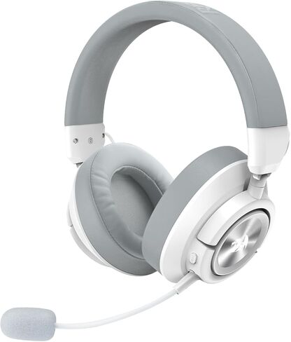 Redragon H889 Wireless Gaming Headset, 4 Connection Modes 2.4G/BT/3.5mm/USB, 53mm Drivers, Spatial Audio, 7.1 Surround Sound, Detachable Mic, Compatible with PC/PS5/PS4/NS/Xbox One/Phone, White in Saudi Arabia