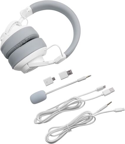 Redragon H889 Wireless Gaming Headset, 4 Connection Modes 2.4G/BT/3.5mm/USB, 53mm Drivers, Spatial Audio, 7.1 Surround Sound, Detachable Mic, Compatible with PC/PS5/PS4/NS/Xbox One/Phone, White in Saudi Arabia