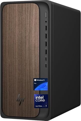 كمبيوتر مكتبي HP OmniDesk M03-0060، Intel Core Ultra 7 265,64 جيجابايت DDR5 RAM، 1 تيرابايت SSD، Intel Graphics، Wi-Fi 6، بلوتوث 5.4، لوحة مفاتيح وماوس سلكي، Windows 11 Pro، Microsoft Copilot، Dark Wood، (2025) in Kuwait