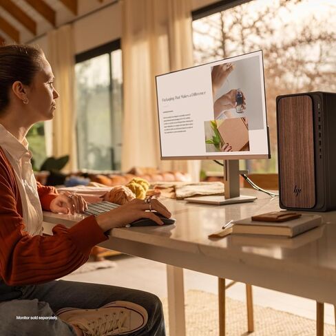 كمبيوتر مكتبي HP OmniDesk M03-0060، Intel Core Ultra 7 265,64 جيجابايت DDR5 RAM، 1 تيرابايت SSD، Intel Graphics، Wi-Fi 6، بلوتوث 5.4، لوحة مفاتيح وماوس سلكي، Windows 11 Pro، Microsoft Copilot، Dark Wood، (2025) in Kuwait