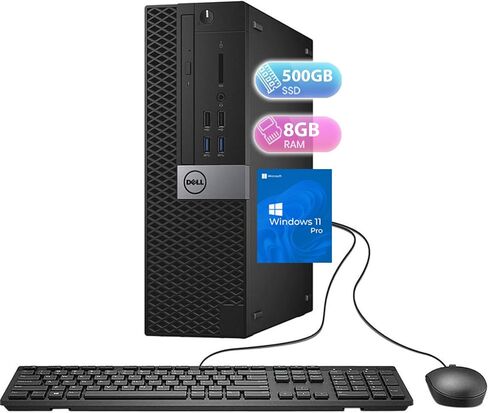 كمبيوتر مكتبي Dell OptiPlex 3040 SFF، Intel Core i5-6500، ذاكرة وصول عشوائي 8 جيجابايت، محرك أقراص ثابتة 500 جيجابايت، منفذ عرض، لوحة مفاتيح وماوس، Windows 11 Pro (متجدد) in Kuwait