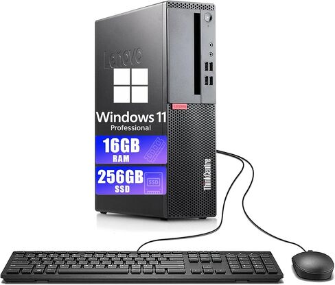 كمبيوتر مكتبي لينوفو ثينك سنتر M710S SFF، الجيل السادس كور 3.70 جيجاهيرتز، 16 جيجا رام، 256 جيجا اس اس دي، VGA، لوحة مفاتيح وماوس، واي فاي، BT، ويندوز 11 برو (متجدد) in Kuwait