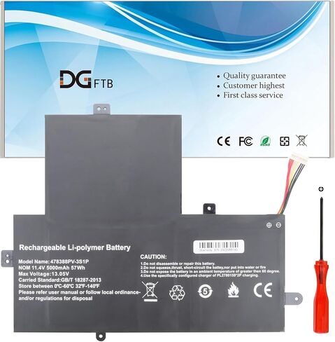 استبدال بطارية الكمبيوتر المحمول DGFTB U478388PV-3S1P U478388PV للبوابة Gwtn156-12Bl GWTN156-12BK GWTN156-12BL GWTN156-12RD GWTN156-12GR Series 3ICP5/83/88 11.4V 57Wh/5000mAh in Kuwait