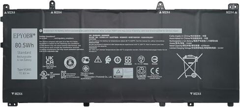 VG661 Laptop Battery 80.5Wh Compatible with Dell Alienware X14 R1 / Alienware X14 R2 Series 0GD3C9 GD3C9 0V4N84 V4N84 31CP5/46/95-2 in Saudi Arabia