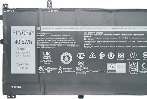 VG661 Laptop Battery 80.5Wh Compatible with Dell Alienware X14 R1 / Alienware X14 R2 Series 0GD3C9 GD3C9 0V4N84 V4N84 31CP5/46/95-2 in Saudi Arabia