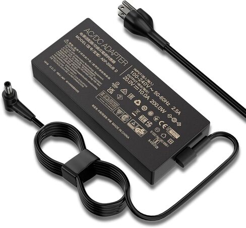 شاحن كمبيوتر محمول 200 واط متوافق مع ASUS ROG Strix G15 G513 G17 G713 G733 Hero III G731GW G731GV Zephyrus G15 GA503 Gaming Zenbook Pro ADP-200JB D محول الطاقة in Kuwait