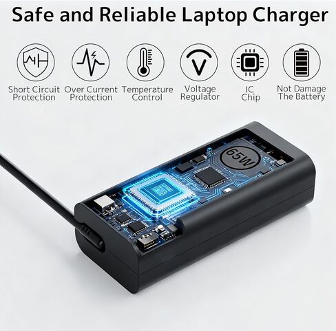 USB C 65W شاحن كمبيوتر محمول بديل لـ Dell Latitude 3540 5420 5430 5440 5450 5520 5540 7420 7430 7440 XPS 13 Chromebook 3100 Inspiron 14 16 محول تيار متردد 45 وات نوع C سلك إمداد الطاقة in Kuwait