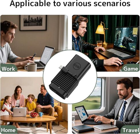 USB C 65W شاحن كمبيوتر محمول بديل لـ Dell Latitude 3540 5420 5430 5440 5450 5520 5540 7420 7430 7440 XPS 13 Chromebook 3100 Inspiron 14 16 محول تيار متردد 45 وات نوع C سلك إمداد الطاقة in Kuwait