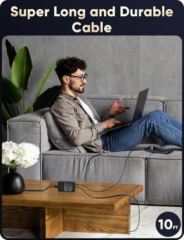 شاحن سطحي، 127 واط 15 فولت 8 أمبير، شاحن Microsoft Surface لجهاز Surface Book 1/2/3، وSurface Laptop Studio، وSurface Pro 3/4/5/6/7/7+/8/9/10/11/12، وSurface Laptop 1/2/3/4/5/6/7، وSurface Go، وSurface LaptopGo in Kuwait