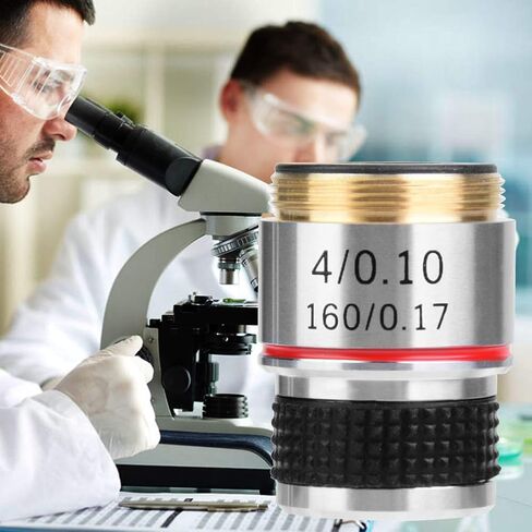 عدسة موضوعية، 4X 160/0.17 عدسة موضوعية لونية للمجهر البيولوجي 185 حياة طويلة الأمد in Kuwait